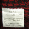 THE FLAT HEAD ザフラットヘッド 日本製 千鳥格子 コットン シャツ レッド系 ブラック系 38【中古】