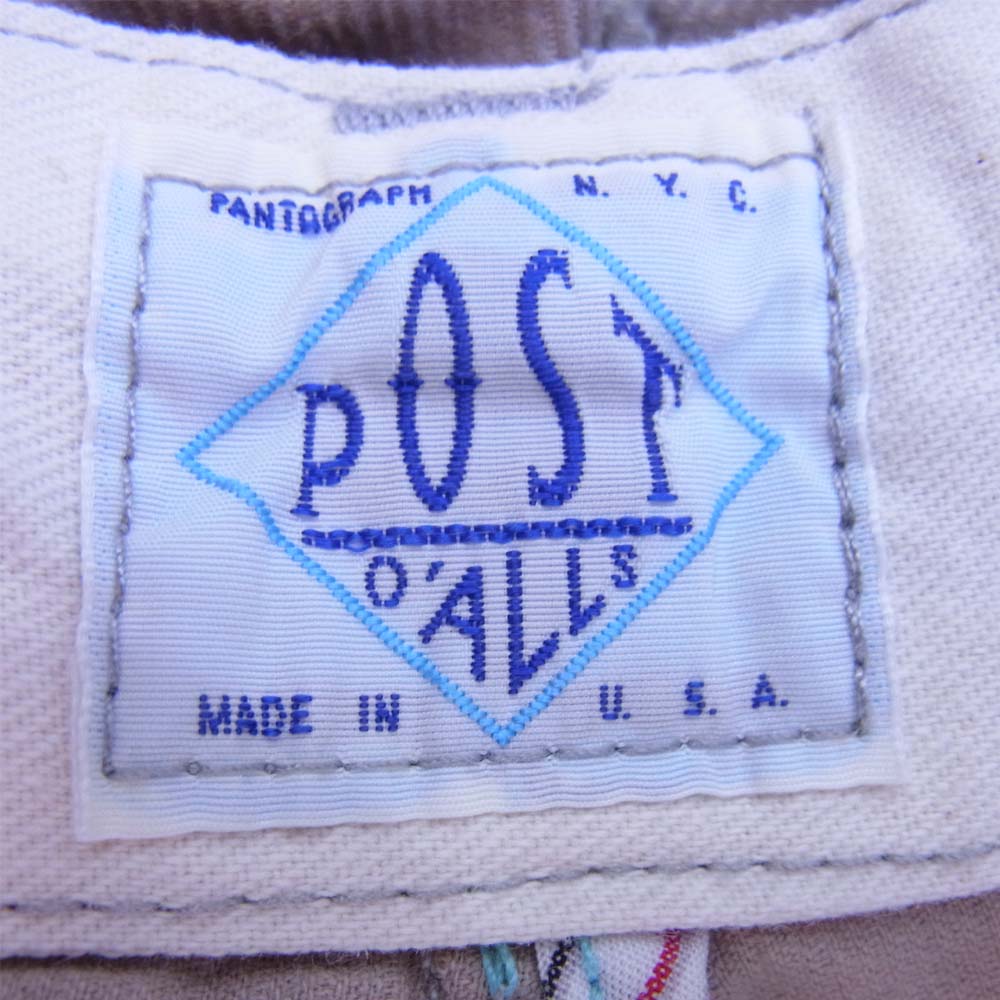 POST OVERALLS ポストオーバーオールズ ジップフライ チノパンツ ベージュ系 サイズ表記なし【中古】