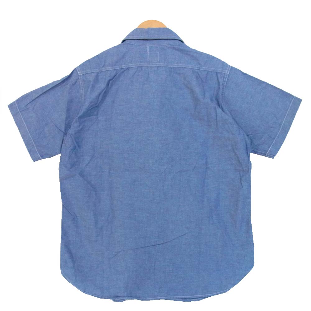POST OVERALLS ポストオーバーオールズ シャンブレー ワークシャツ ブルー系 L【中古】