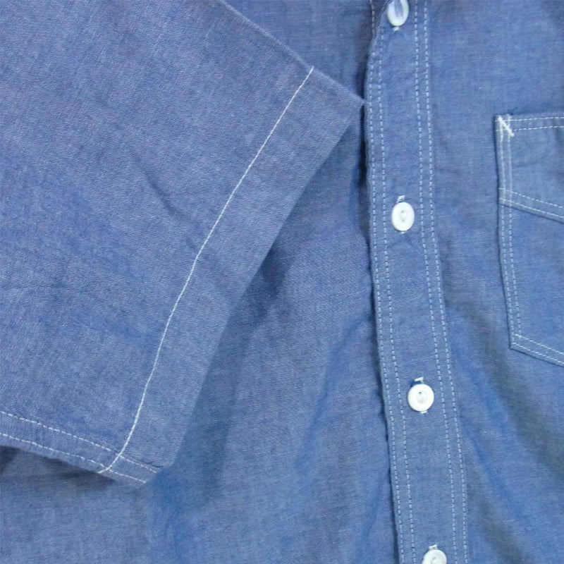 POST OVERALLS ポストオーバーオールズ シャンブレー ワークシャツ ブルー系 L【中古】