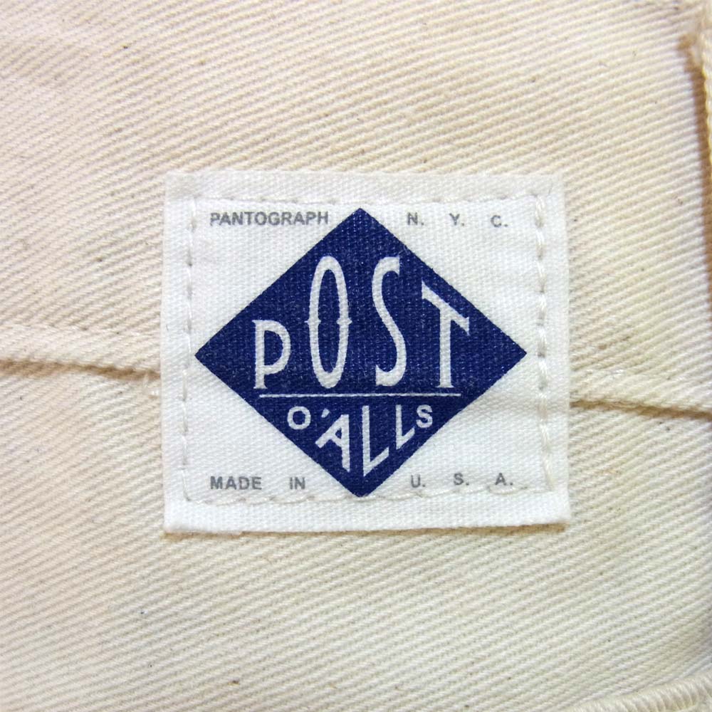 POST OVERALLS ポストオーバーオールズ ワークパンツ ボタンフライ ベージュ系 表記なし(36インチ相当)【中古】