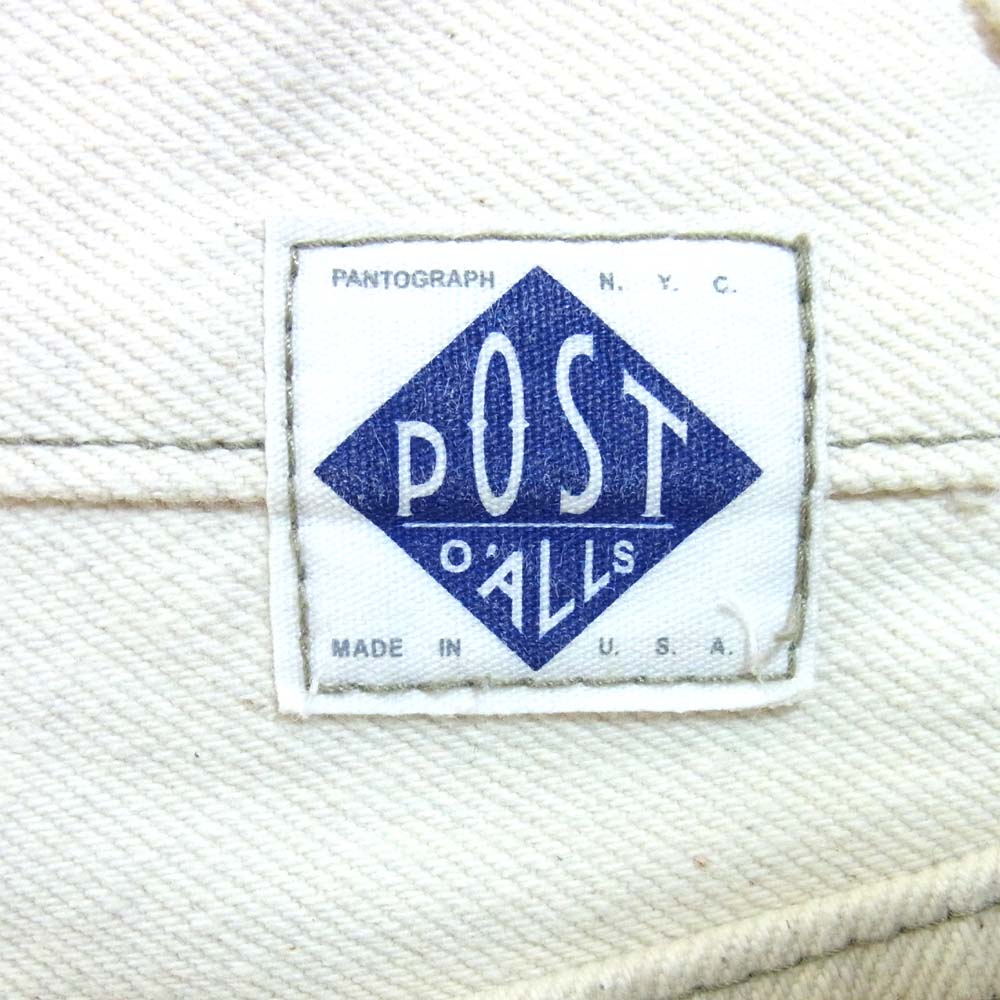 POST OVERALLS ポストオーバーオールズ ワークパンツ ボタンフライ ベージュ系 表記なし(36インチ相当)【中古】