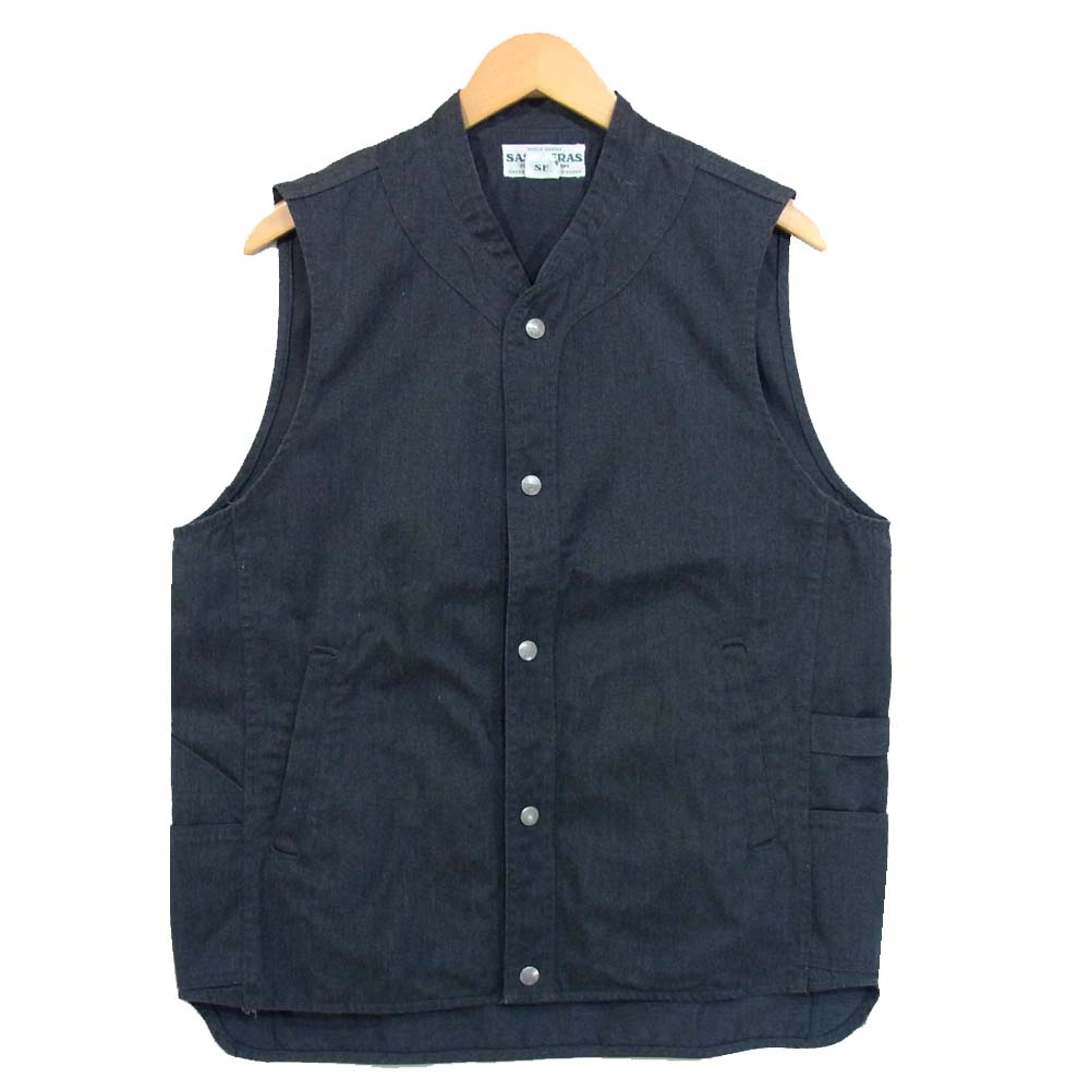 SASAFRAS ササフラス VASE WALL GARDENER VEST ガーデナー ベスト チャコール系【中古】