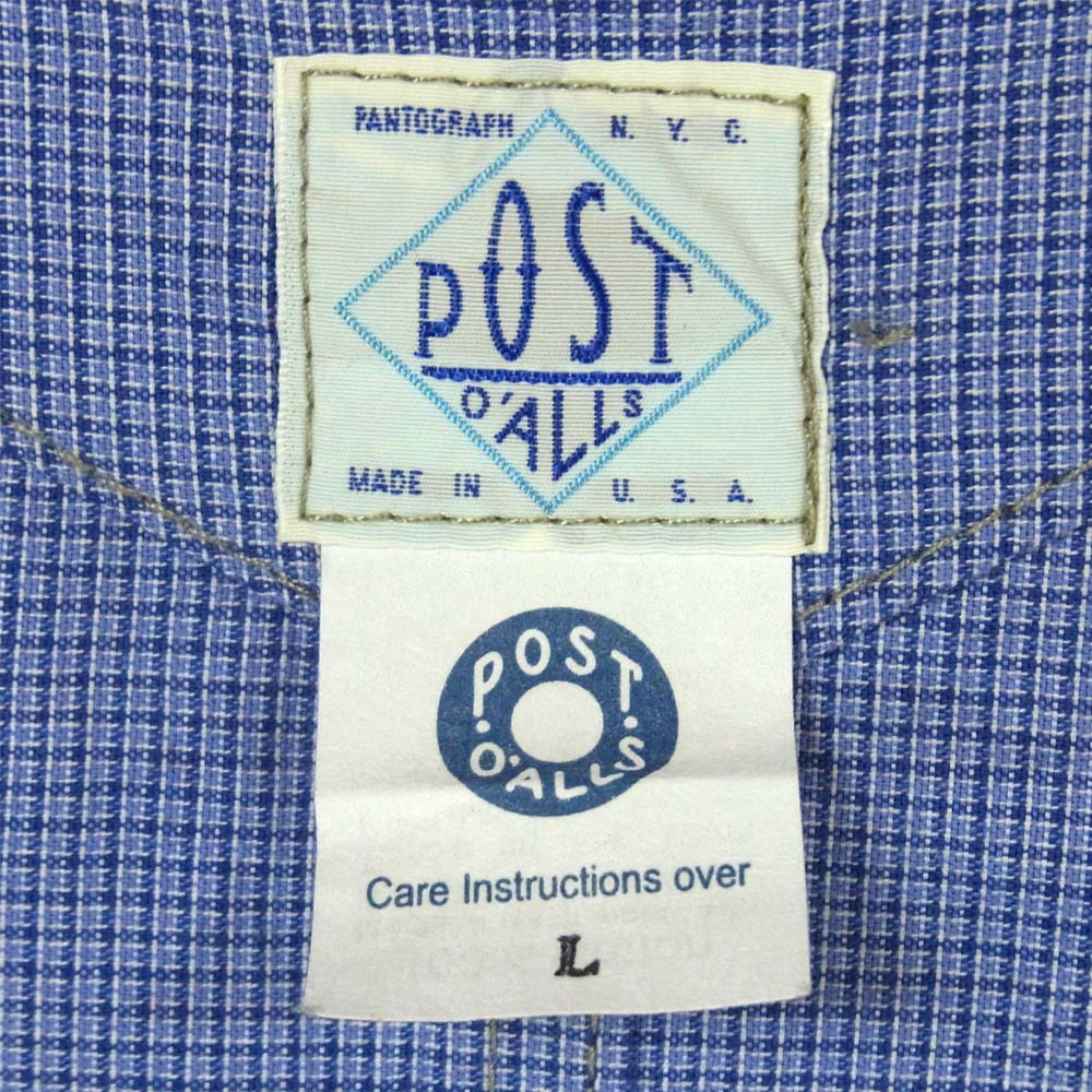 POST OVERALLS ポストオーバーオールズ ROYAL TRAVELER ロイヤルトラベラー ベスト ジレ ブルー系 L【中古】