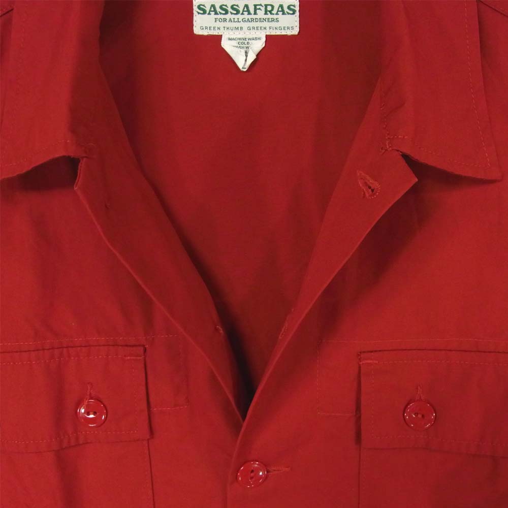 SASAFRAS ササフラス G.D.U Jacket ジーディーユー 日本製 コットン ジャケット レッド系 L【中古】