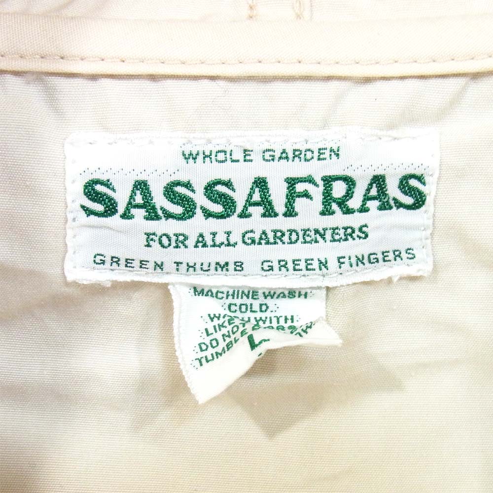 SASAFRAS ササフラス Gardener Bud Breaker ガーデナー バド ブレーカー マウンテンパーカー ベージュ系 L【中古】