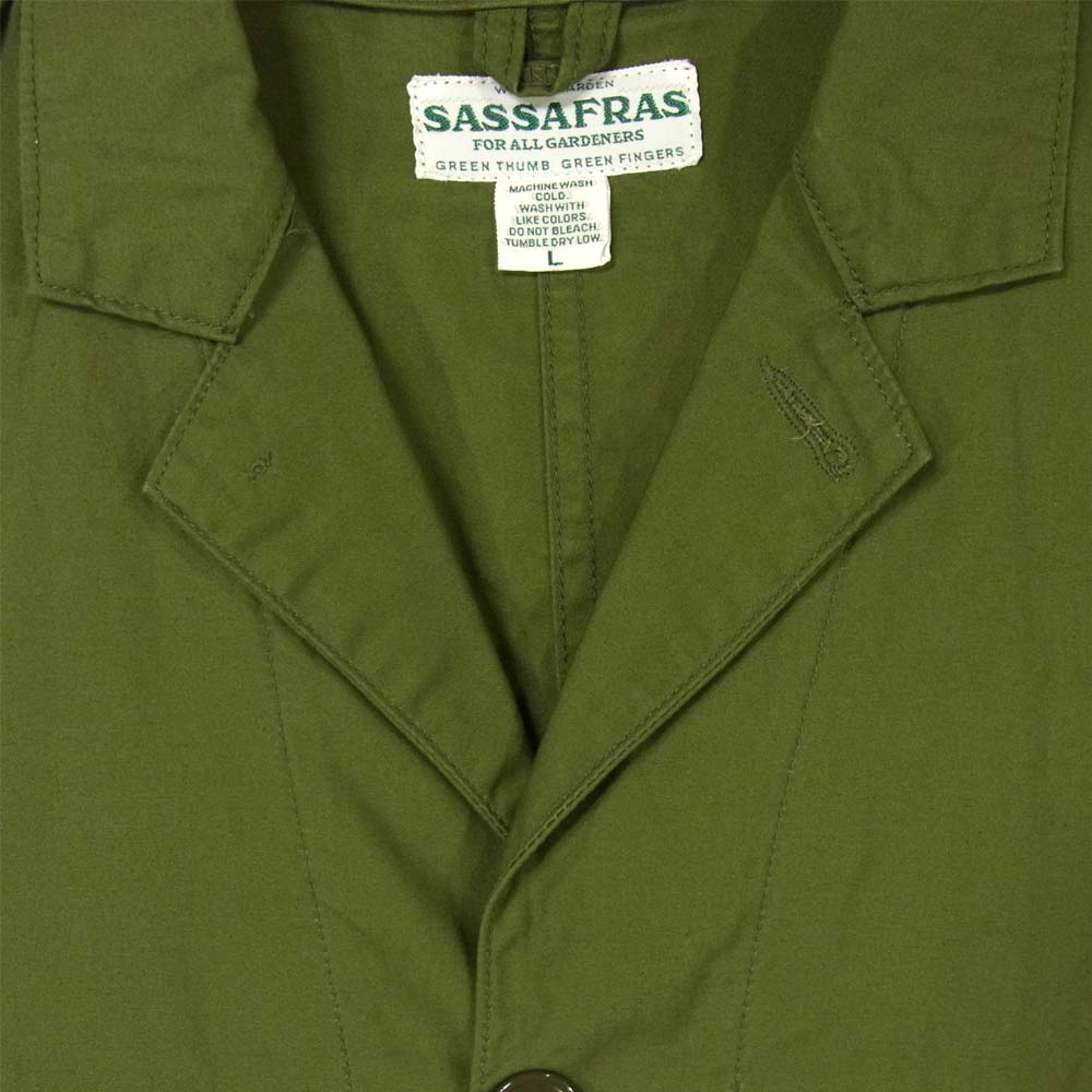 SASAFRAS ササフラス  SF-171179 G.D.U. LEAF JACKET ジーディーユー リーフ ジャケット 日本製 カーキ系 L【中古】