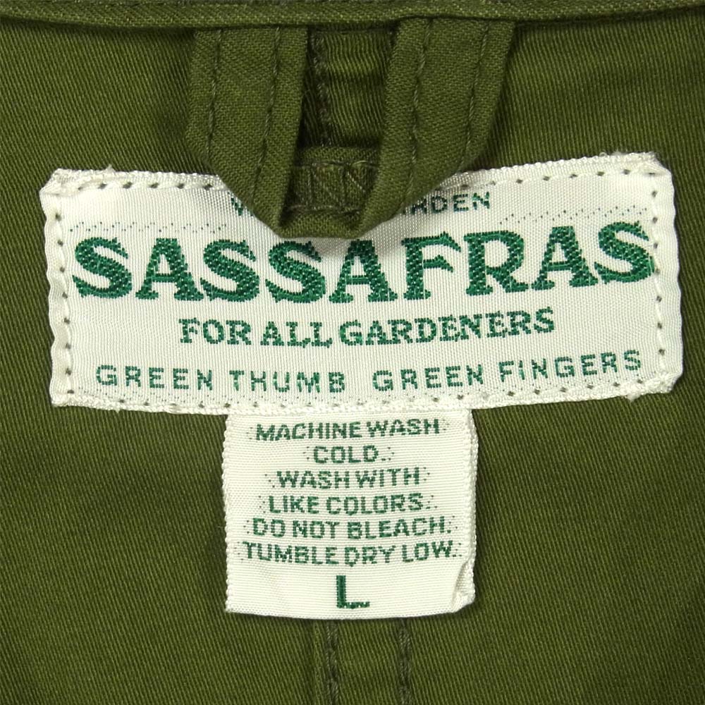 SASAFRAS ササフラス  SF-171179 G.D.U. LEAF JACKET ジーディーユー リーフ ジャケット 日本製 カーキ系 L【中古】