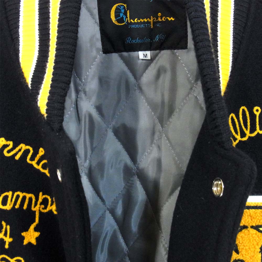 Champion チャンピオン C8-S605 DeLONG カントリー別注 フルデコ スタジャン 袖レザー ダークネイビー系 M【中古】