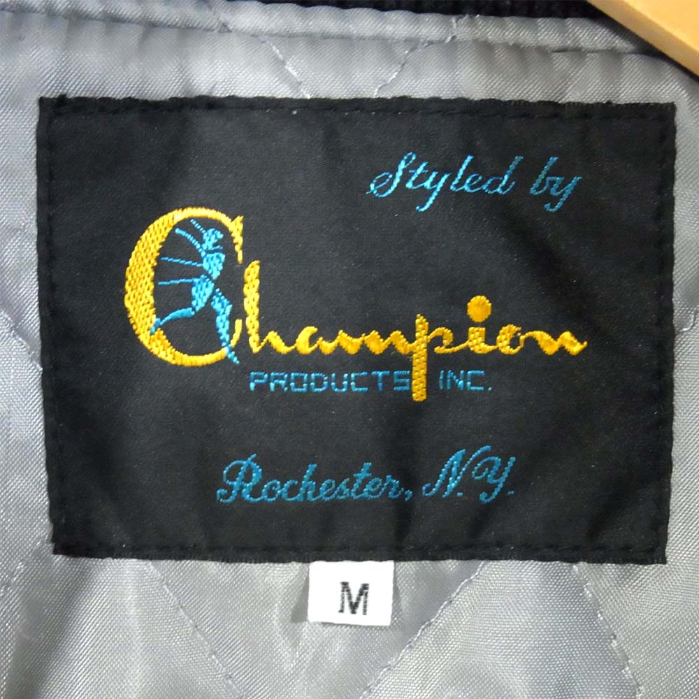 Champion チャンピオン C8-S605 DeLONG カントリー別注 フルデコ スタジャン 袖レザー ダークネイビー系 M【中古】