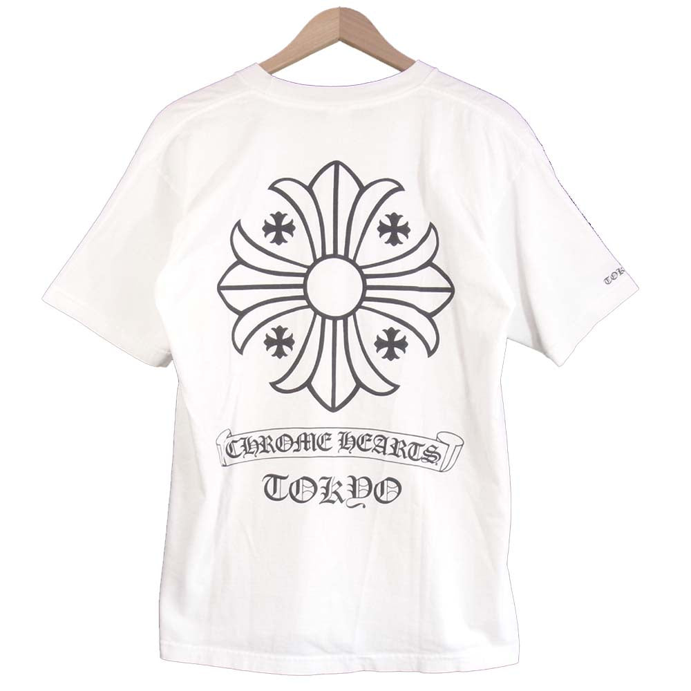 CHROME HEARTS クロムハーツ（原本無） CHプラス ポケット バックプリント 東京限定 Tシャツ ホワイト系 L【中古】