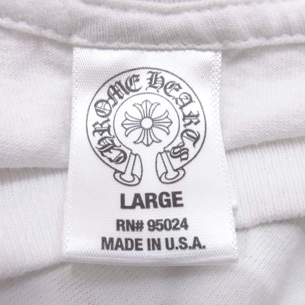 CHROME HEARTS クロムハーツ（原本無） CHプラス ポケット バックプリント 東京限定 Tシャツ ホワイト系 L【中古】