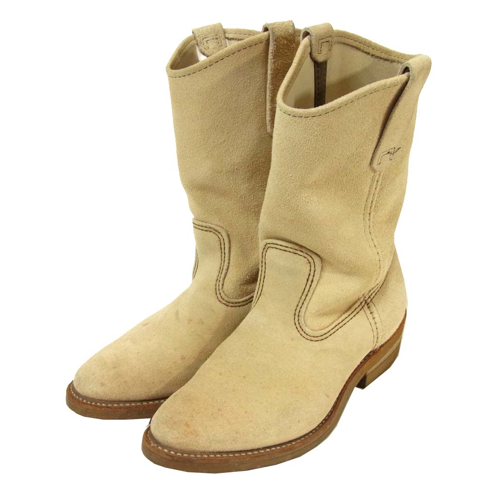 RED WING レッドウィング 8156 スウェード ペコス ブーツ ベージュ系 USA7.5E【中古】