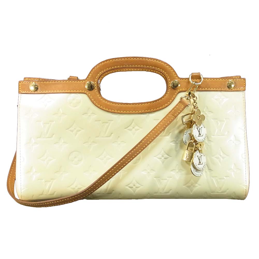 LOUIS VUITTON ルイ・ヴィトン M91372 モノグラム ヴェルニ ロクスバリー ドライブ 2way バッグ オフホワイト系【中古】