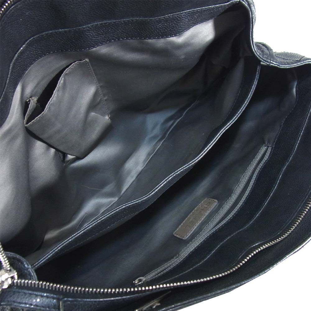 CHANEL シャネル マトラッセ キャビアスキン チェーンショルダー バッグ シルバー金具 ブラック系【中古】