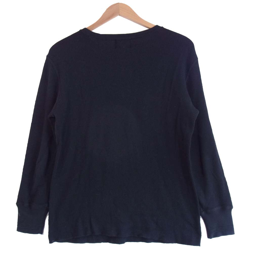 オールドクロウ OC-18-AW-21 WAFFLE L/S T-SH ワッフル Tシャツ ブラック系 M【美品】【中古】