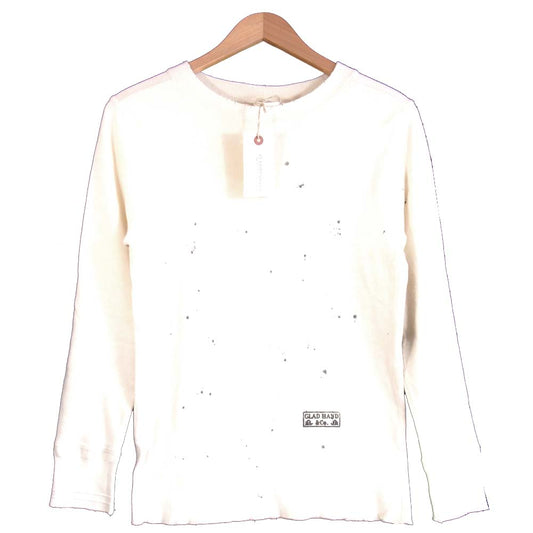 GLADHAND & Co. グラッドハンド THICK L/S T-SHIRTS コットン Tシャツ オフホワイト系 M【極上美品】【中古】