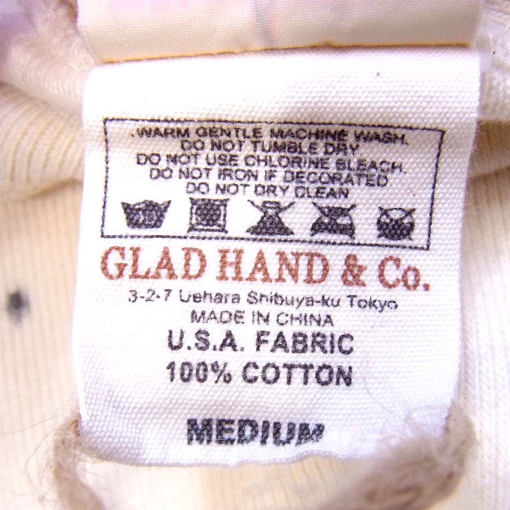 GLADHAND & Co. グラッドハンド THICK L/S T-SHIRTS コットン Tシャツ オフホワイト系 M【極上美品】【中古】