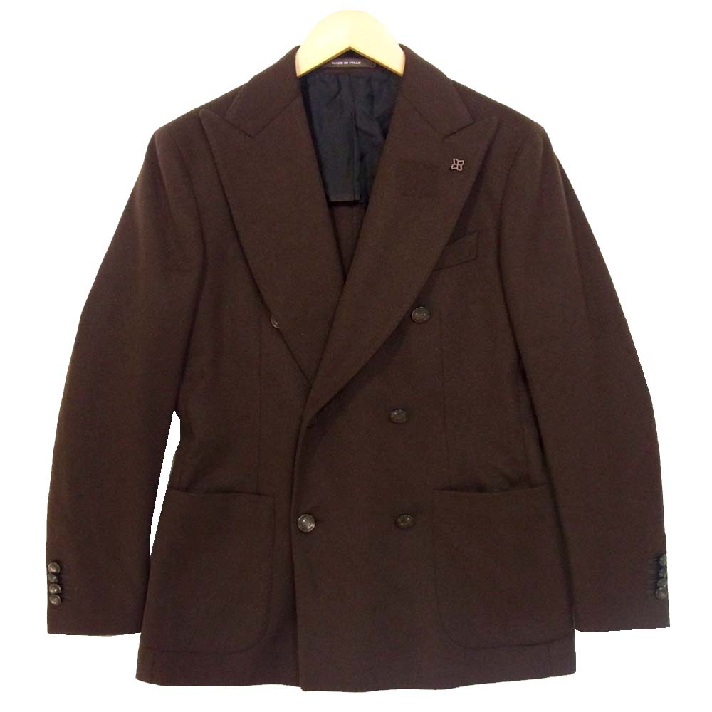 TAGLIATORE 1SVS20K 100％ カシミヤ ジャケット ブラウン系 44【美品】【中古】
