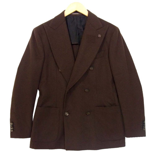 TAGLIATORE 1SVS20K 100％ カシミヤ ジャケット ブラウン系 44【美品】【中古】