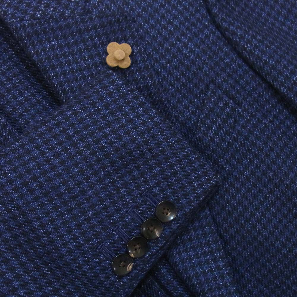 LARDINI ラルディーニ JK.515 ブートニエール ツイード ジャケット ブルー系 44【美品】【中古】