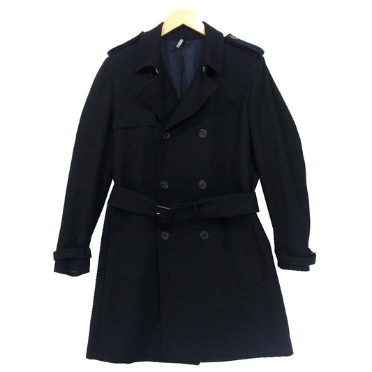 Christian Dior クリスチャンディオール ウール トレンチ コート ブラック系 46【美品】【中古】