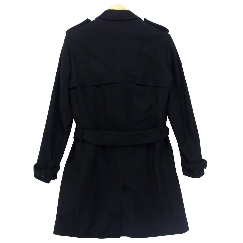 Christian Dior クリスチャンディオール ウール トレンチ コート ブラック系 46【美品】【中古】