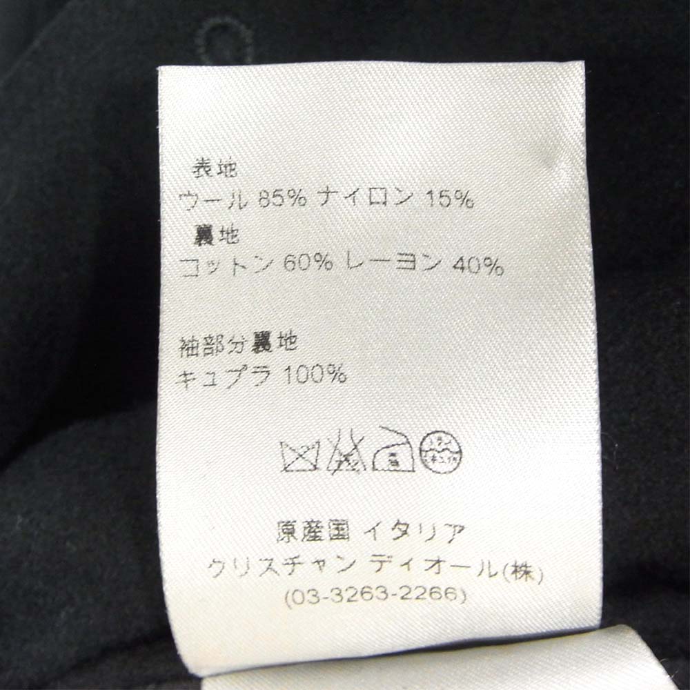 Christian Dior クリスチャンディオール ウール トレンチ コート ブラック系 46【美品】【中古】