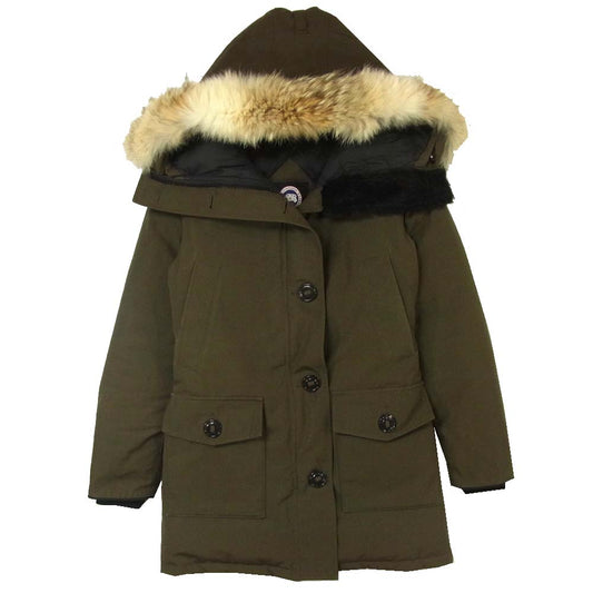 CANADA GOOSE カナダグース 2603JL 国内正規品 BRONTE PARKA ブロンテ フーディ ダウン ジャケット カーキ系 S【中古】