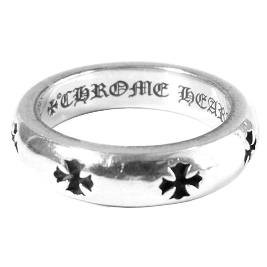 CHROME HEARTS クロムハーツ（原本無） ホノルル店インボイス&レシート付 ネガティブ CH プラス リング シルバー系 17号程度【中古】