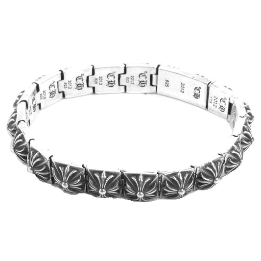 CHROME HEARTS クロムハーツ（原本無） ホノルル店インボイス&レシート付 PYRAMID PLS LNK ピラミッド プラス リンク ブレスレット シルバー系 表記なし【中古】