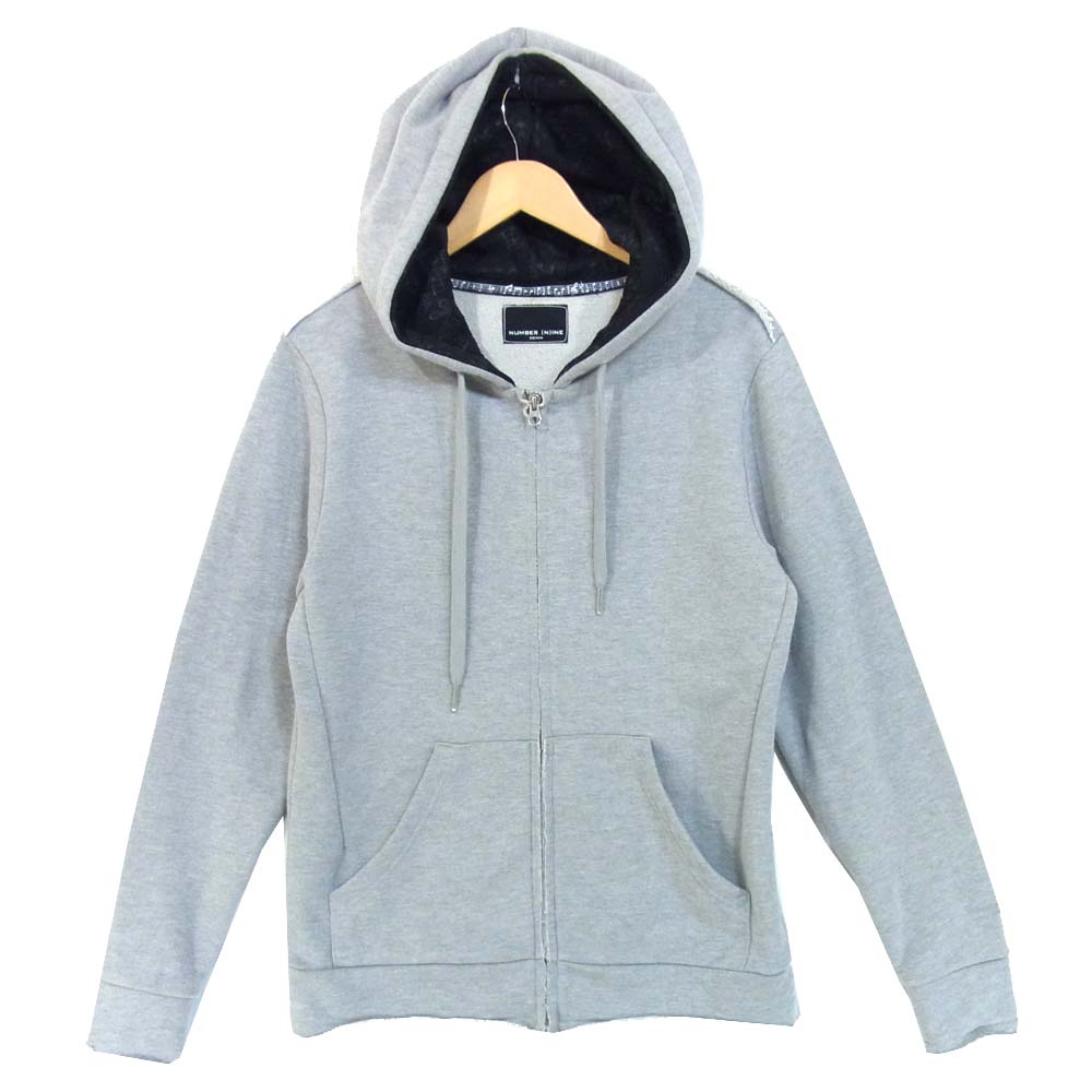 NUMBER(N)INE ナンバーナイン DENIM カットオフ ジップ パーカー グレー系 L【美品】【中古】