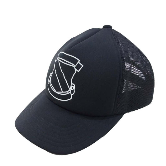 NUMBER(N)INE ナンバーナイン エンブレム メッシュ キャップ ブラック系 ONE【美品】【中古】