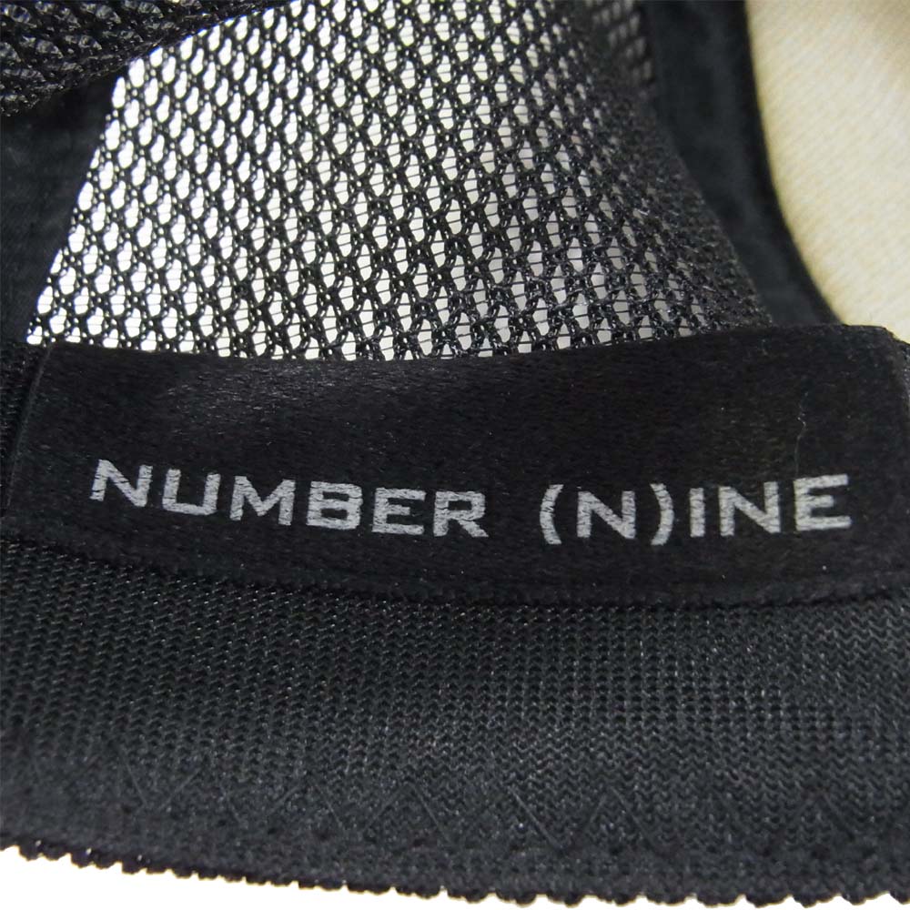NUMBER(N)INE ナンバーナイン エンブレム メッシュ キャップ ブラック系 ONE【美品】【中古】