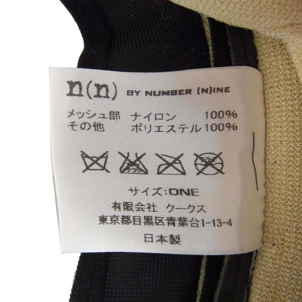 NUMBER(N)INE ナンバーナイン エンブレム メッシュ キャップ ブラック系 ONE【美品】【中古】