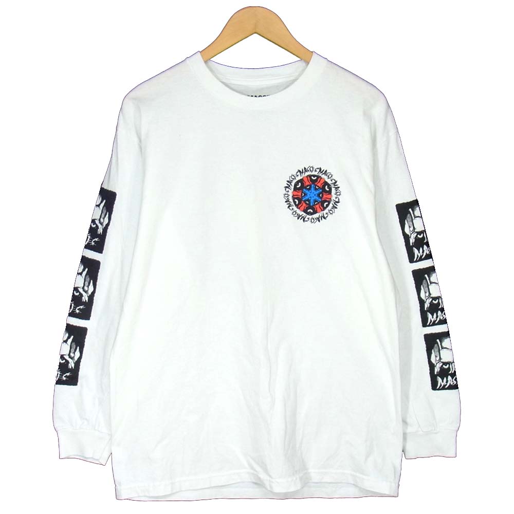 マシス ロングスリーブ プリント Tシャツ ホワイト系 L【中古】