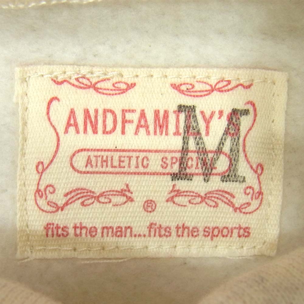ANDFAMILYS アンドファミリー SW2009624 Stand Collar Sweat Shirts スタンドカラー スウェット ベージュ系 M【極上美品】【中古】