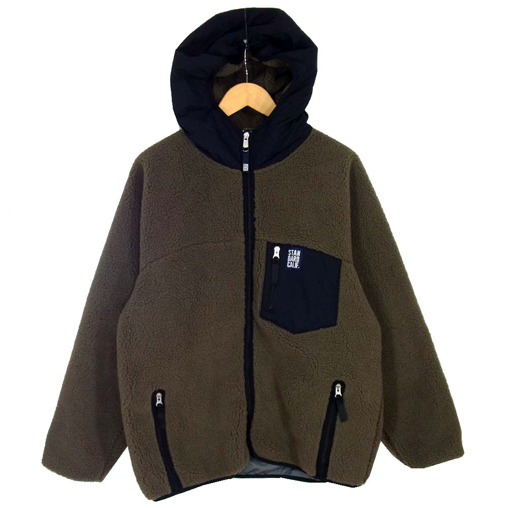STANDARD CALIFORNIA スタンダードカリフォルニア スタンダードカリフォルニア パイル フリース ジャケット カーキ系 L【美品】【中古】