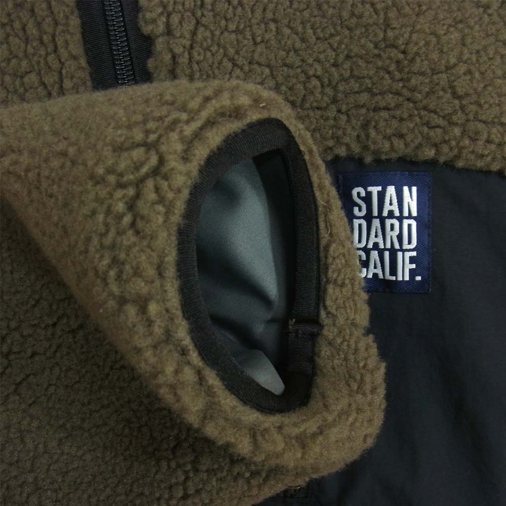 STANDARD CALIFORNIA スタンダードカリフォルニア スタンダードカリフォルニア パイル フリース ジャケット カーキ系 L【美品】【中古】