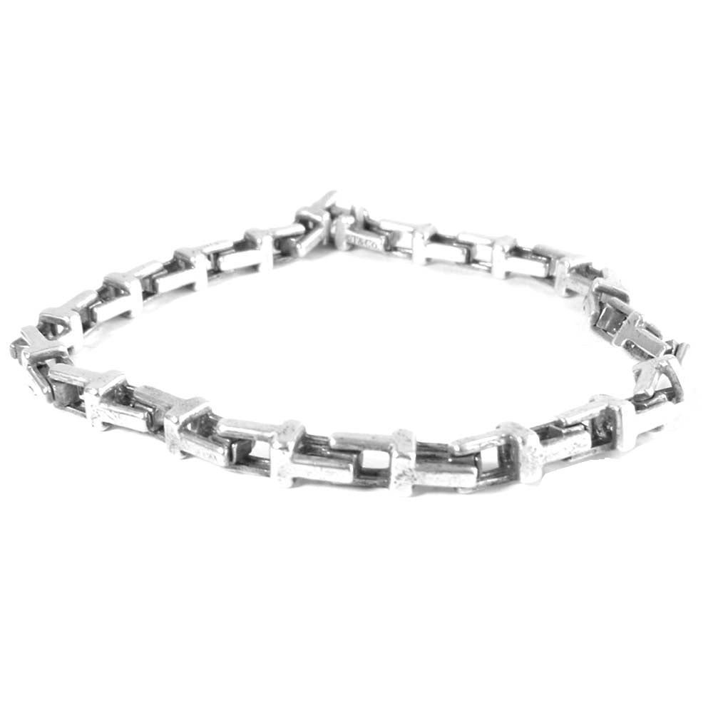 TIFFANY&Co. ティファニー SV925 Tチェーン ナロー ブレスレット シルバー系【中古】