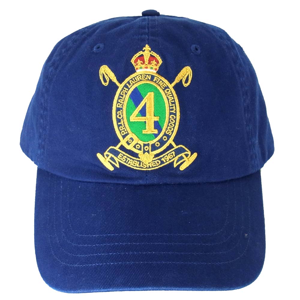POLO RALPH LAUREN ポロ・ラルフローレン エンブレム キャップ ブルー系【中古】