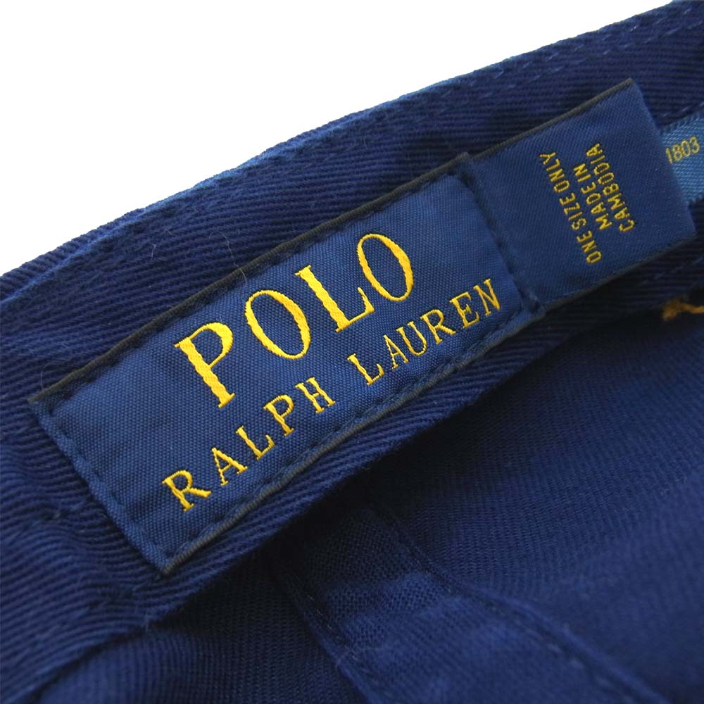 POLO RALPH LAUREN ポロ・ラルフローレン エンブレム キャップ ブルー系【中古】