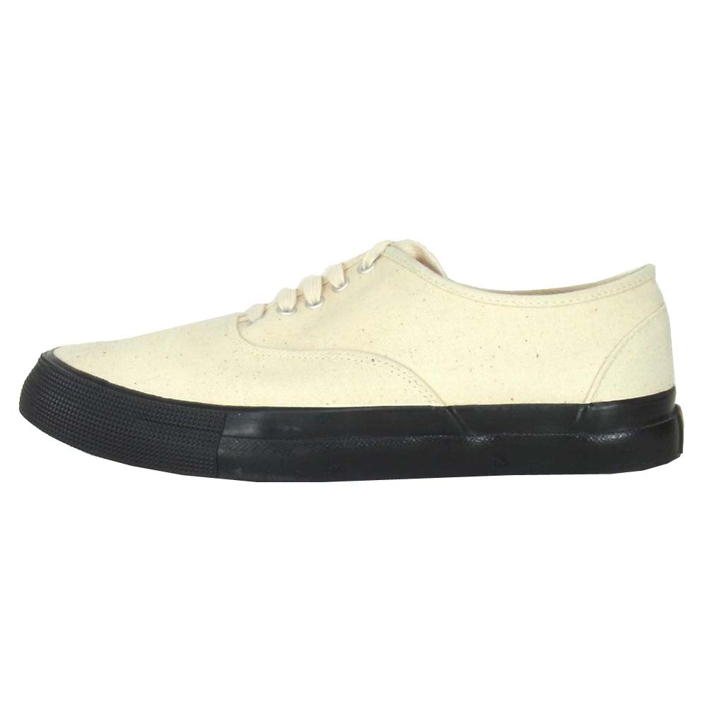 プラス グリッド デッキ スニーカー シューズ ベージュ系 28cm【中古】