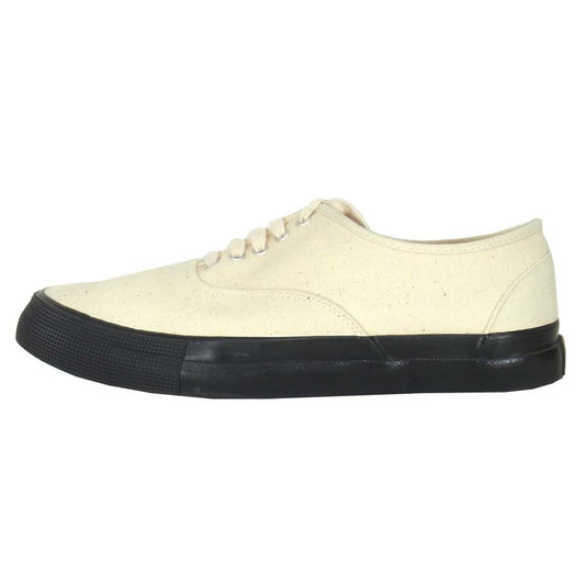 プラス グリッド デッキ スニーカー シューズ ベージュ系 28cm【中古】