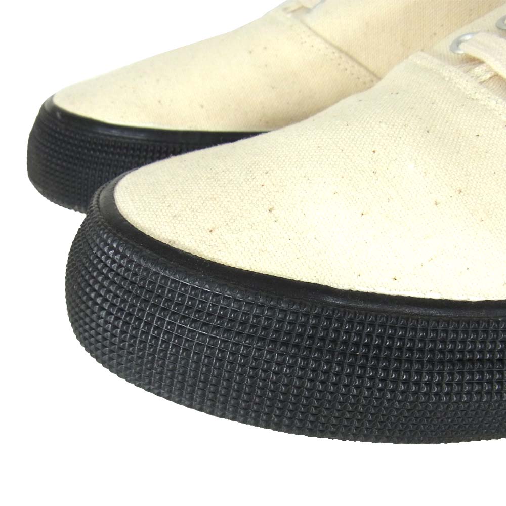 プラス グリッド デッキ スニーカー シューズ ベージュ系 28cm【中古】