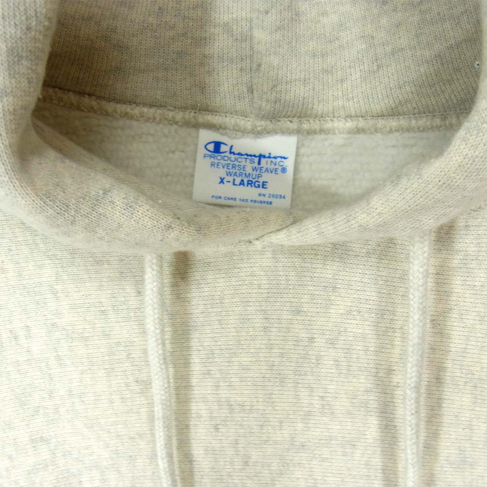 Champion チャンピオン C3-W102 青単 復刻 リバースウィーブ プルオーバー パーカー グレー系 XL【中古】
