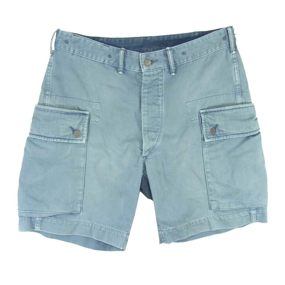 RRL ダブルアールエル 国内正規品 ヘリンボーン カーゴ ショーツ ショートパンツ ブルー系 31【中古】