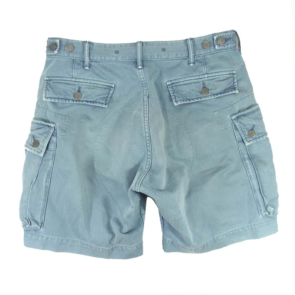 RRL ダブルアールエル 国内正規品 ヘリンボーン カーゴ ショーツ ショートパンツ ブルー系 31【中古】