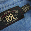 RRL ダブルアールエル 国内正規品 インディゴ シャンブレー ワーク チンストラップ 長袖シャツ ブルー系 M【中古】