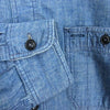 RRL ダブルアールエル 国内正規品 インディゴ シャンブレー ワーク チンストラップ 長袖シャツ ブルー系 M【中古】